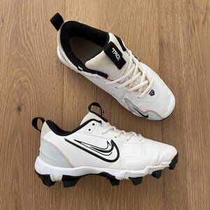 Nike Baseball Cleats Kids 3.5Y Force Trout 9 Keystone BG FB9731-100 White Black